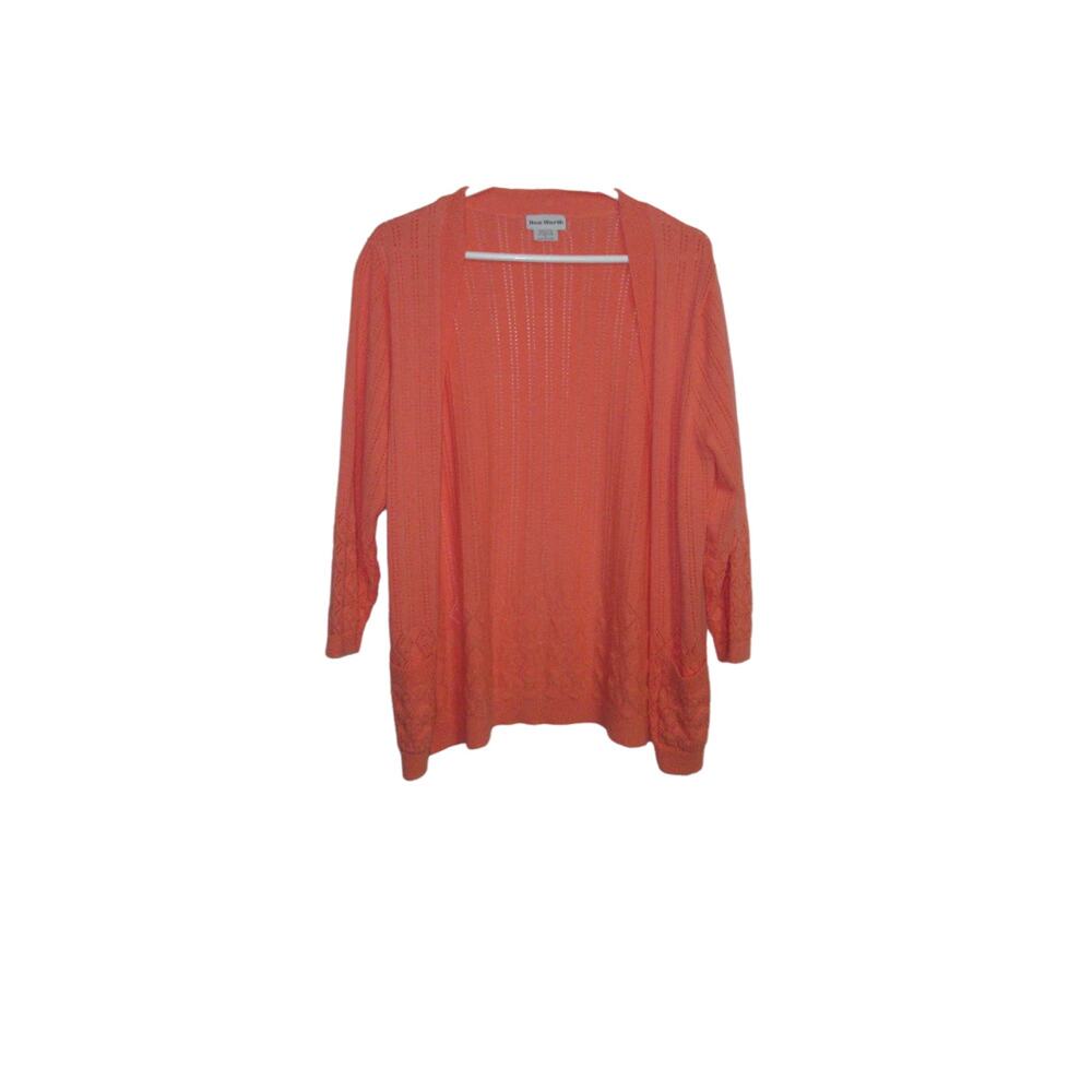 Bon Worth Knit Peach Cardigan